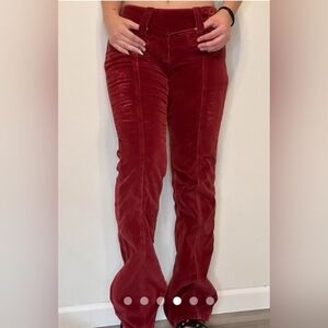 Sz 18/20 VIGOSS Red Corduroy Boot Cut Jeans